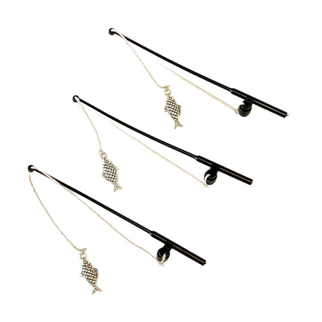 FISHING ROD Miniature, Tiny Fishing Pole for Montessori Language