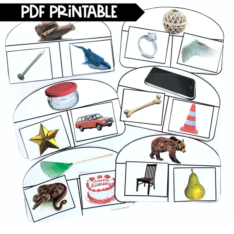 PRINTABLE Rhyming Match Mats & Picture Cards Set 1 DIGITAL - Etsy