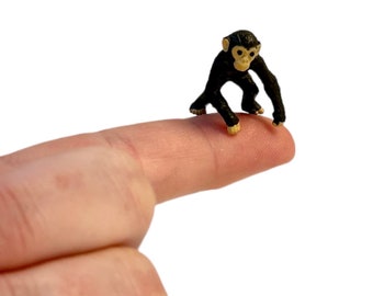Monkey Miniature Figurine, Chimpanzee, Letter M, CH Digraph, Montessori Language Object, Alphabet Box, Phonics, Speech Therapy