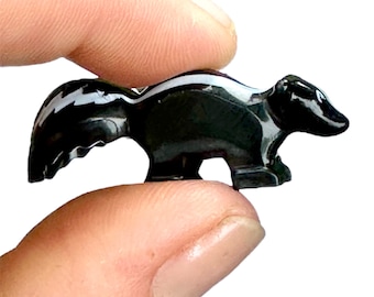 SKUNK Miniature Figurine, Letter S, Montessori Language Object, Alphabet Box, Phonics, Speech Therapy, Homeschool, Beginning Sounds