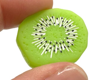 Kiwi Miniature, Resin Fruit Slice, Letter K, Montessori Language Object, Alphabet Box, Phonics, Speech Therapy, Homeschool, 1:3 Scale