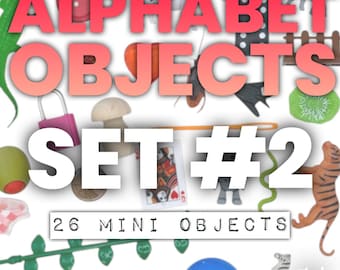 Montessori Alphabet Object Set #2, Language Objects, Phonics, Alphabet Box, Speech Therapy, Homeschool, Beginning Sounds, Letter Sounds