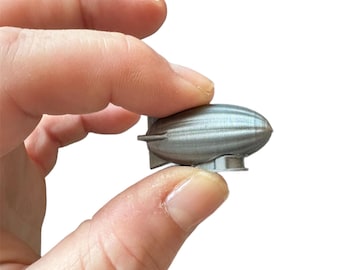 Blimp Zeppelin Miniature, 3D Printed, 1:250 Scale, Letter Z, BL Blend, Montessori Language Object, Phonics, Homeschool