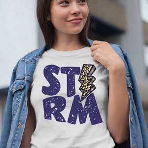 Storm Png.Custom Storm Leopard Distressed Lightning Bolt Png For Shirt. Blue Storm Sublimation Sports Digital Design