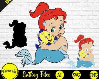 Free Free 60 Baby Little Mermaid Svg SVG PNG EPS DXF File