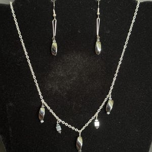 Hematite Earrings and Necklace Set