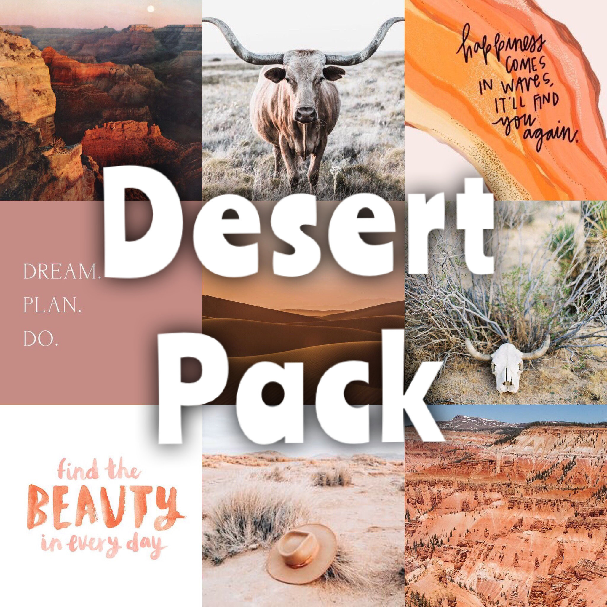 Desert Wall Art Print Collage Pack Kit Wall Art Collage Dorm Etsy