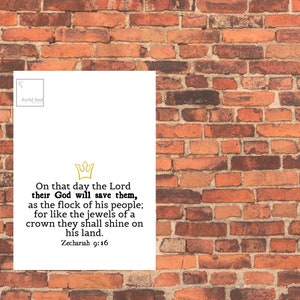 Zechariah 9:16 Bible Art Digital Print
