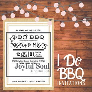 I Do BBQ Verlobungsparty Einladung