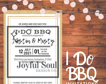 I Do BBQ Engagement Party Invitation