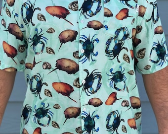 Blue Crab, Maryland Crab, Chesapeake Bay, Oysters, Shellfish, East Coast, Commercial Crab, Waterman, OBX Shirt, Vacation Shirt
