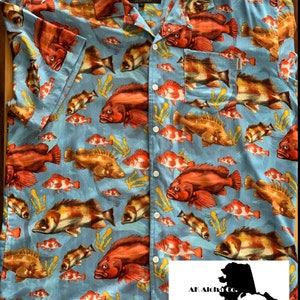Alaska Rockfish Shirt, Hawaiian Style, Bottom Fish, Sculpin - Etsy