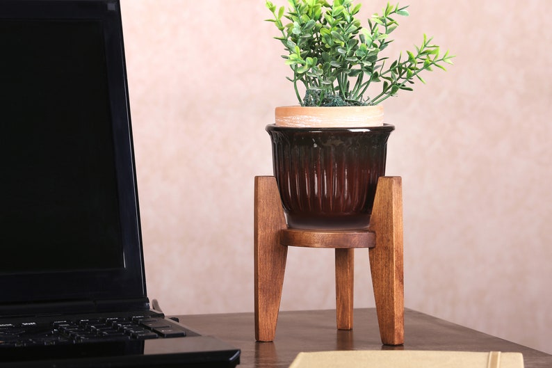 Mid Century Modern Plant Stand Cactus Mini Plant Stand Etsy