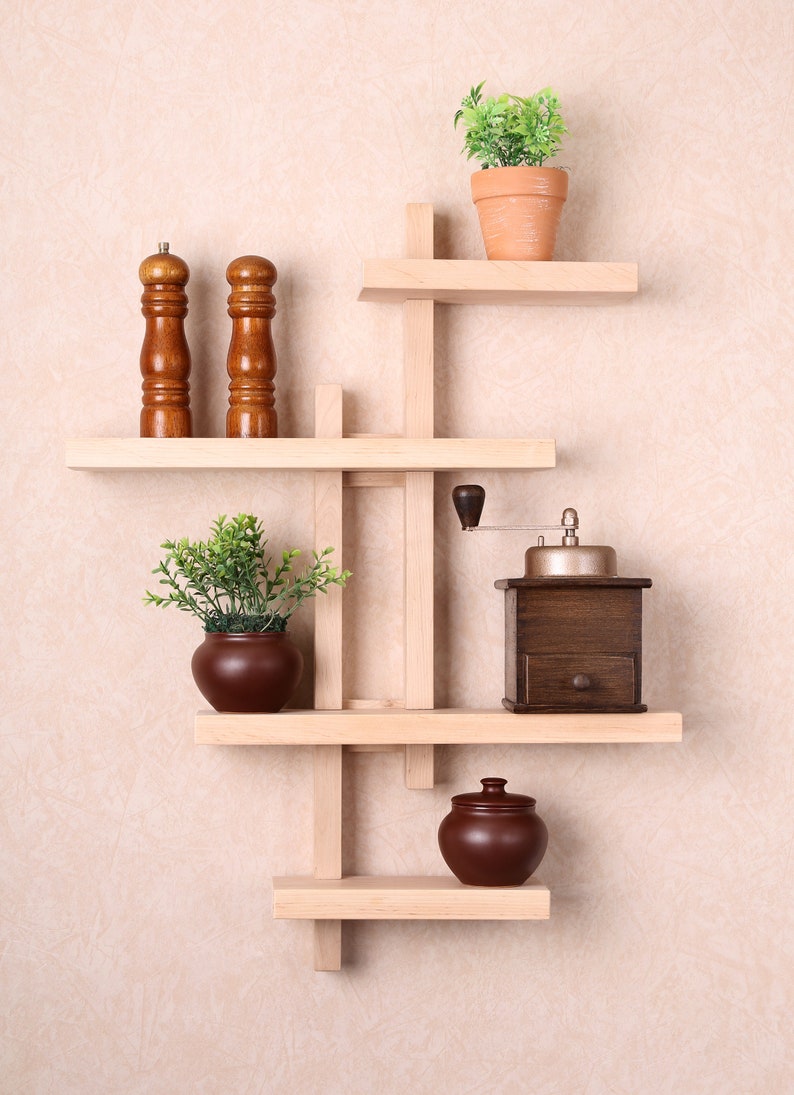 Shifting Adjustable Shelf wall shelf Wood shelf floating wall Etsy