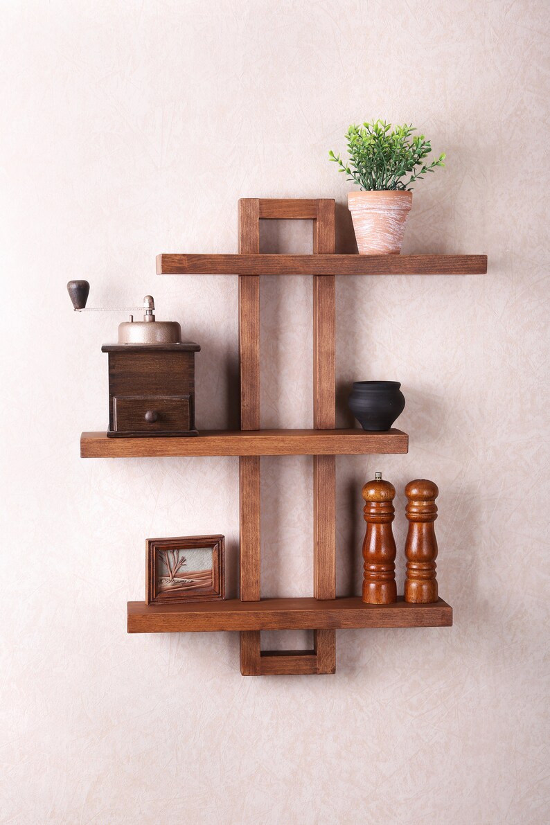 Shifting Adjustable Shelf wall shelf Wood shelf floating wall Etsy