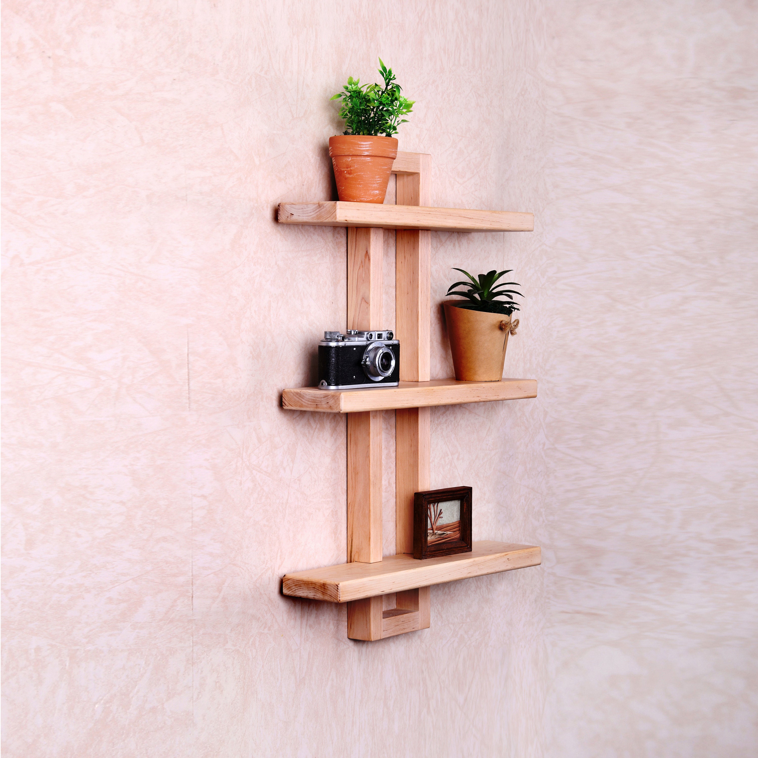 Shifting Adjustable Shelf Floating Wood Wall Shelf Rustic Etsy