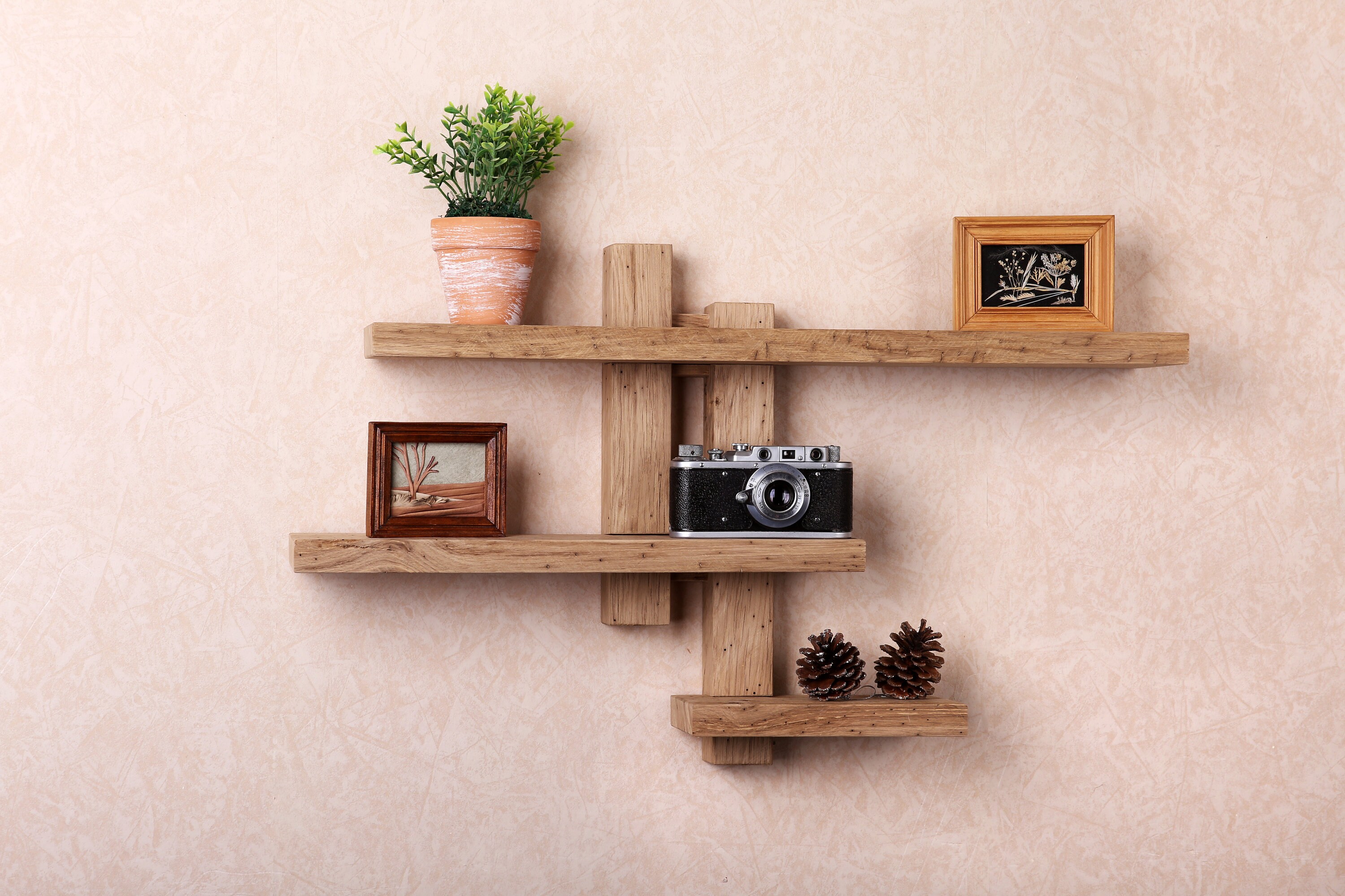 Shifting Adjustable Shelf Wall Wood Shelf Floating Wall Rustic Etsy UK