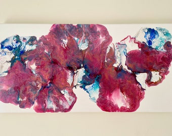 Original Acrylic Pour Painting, Modern Abstract Canvas Wall Art