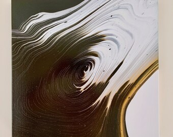 Original abstract acrylic pour painting on canvas, modern wall art for the home or office