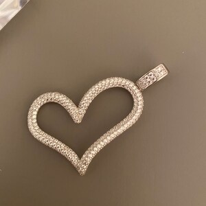 Heart Puff Pendant in Sterling Silver with Cubic Zirconia AAA+