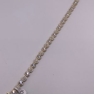 Sterling Silver Gold Plated Tennis Bracelet