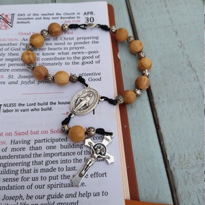 Olive Wood Auto Car Decade Rosary--Handmade in the USA