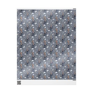 Cosmic Wrapping Paper - Starry Night Gift Wrap, Blue Patterned Paper, Unique Holiday Wrapping, Birthday, Celebration, Eco-Friendly Decor
