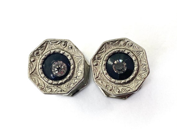 VINTAGE c.1920s JEM Link Art Deco Snap Cufflink - image 5