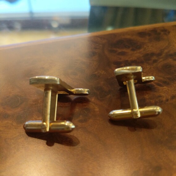 SWANK Gold Tone and Black Musical Notes Cufflinks - image 5