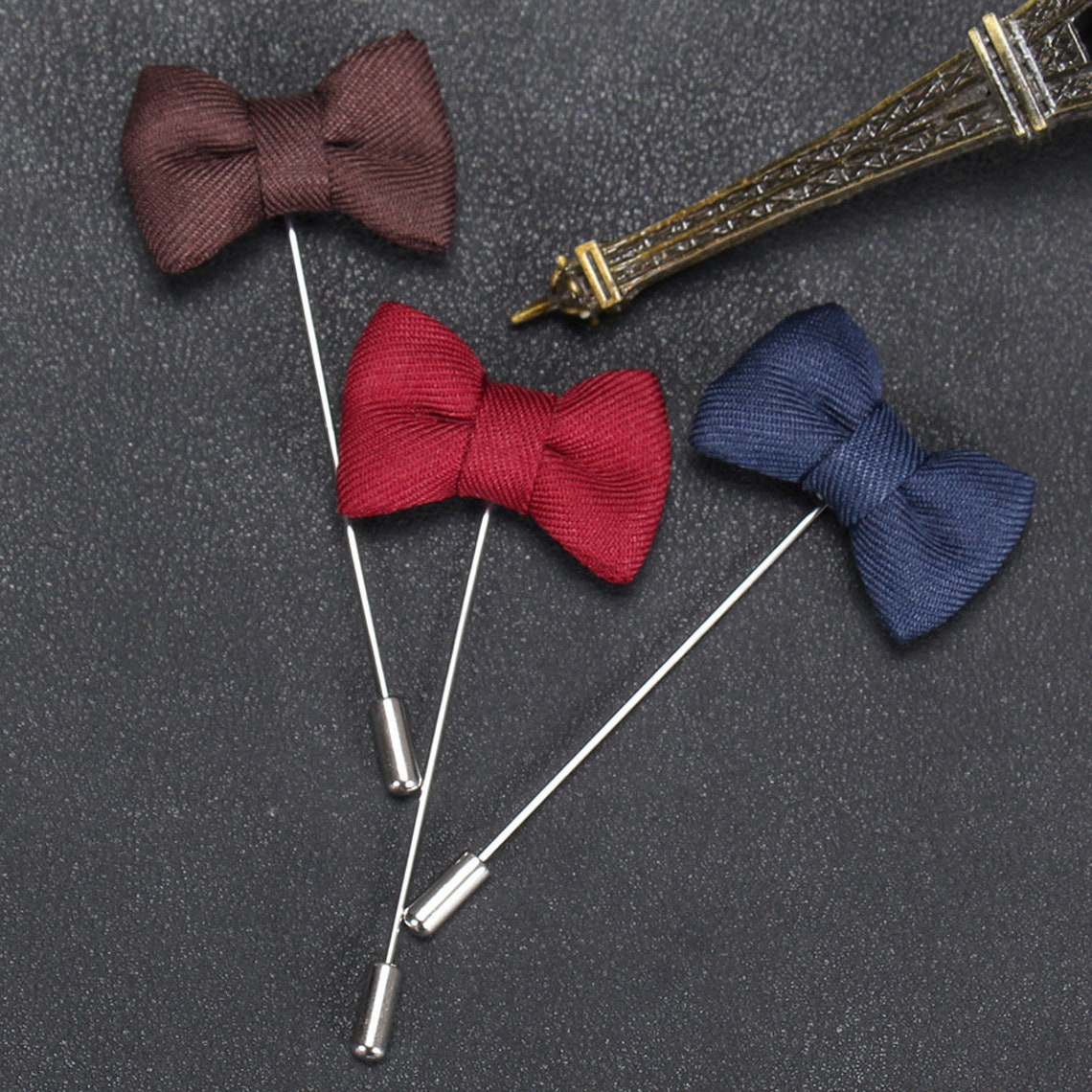 Mini Bow Tie Lapel Pin Women Men Cloth Brooches Pin Wedding Etsy UK