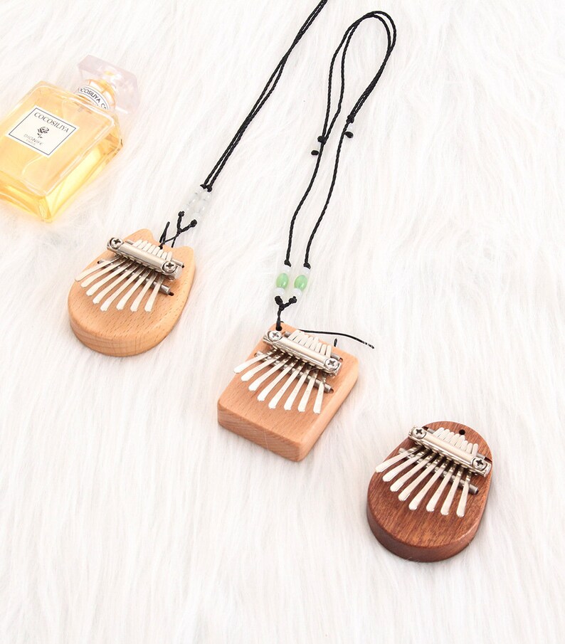 Mini Kalimba Pocket Size Thumb Piano Solid Wood 8 Keys Etsy