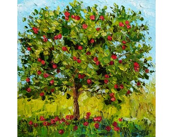 Apple Tree Painting Etsy