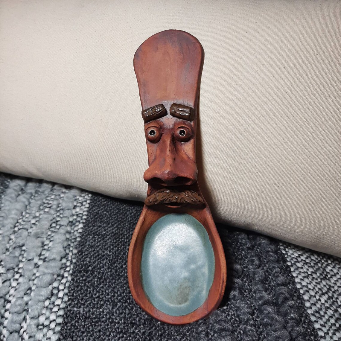 Funny face spoon rest handbuilt handmade pottery ceramics Etsy