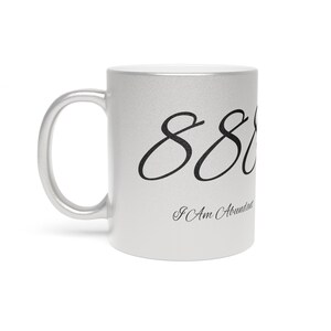 888 Soy Abundante ~Taza Metálica (Plata\Oro) imagen 2