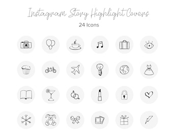 Instagram Story Highlights, Beauty Story Icon, Insta Daily Highlight, Instagram Icons, 24 icons, Insta Story Boho Icon, Insta Lifestyle Icon