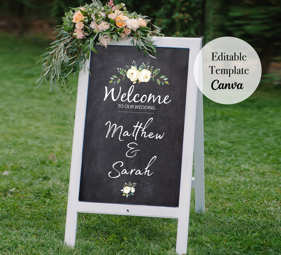 Wedding Sign Chalkboard Wedding Sign Wedding Etsy