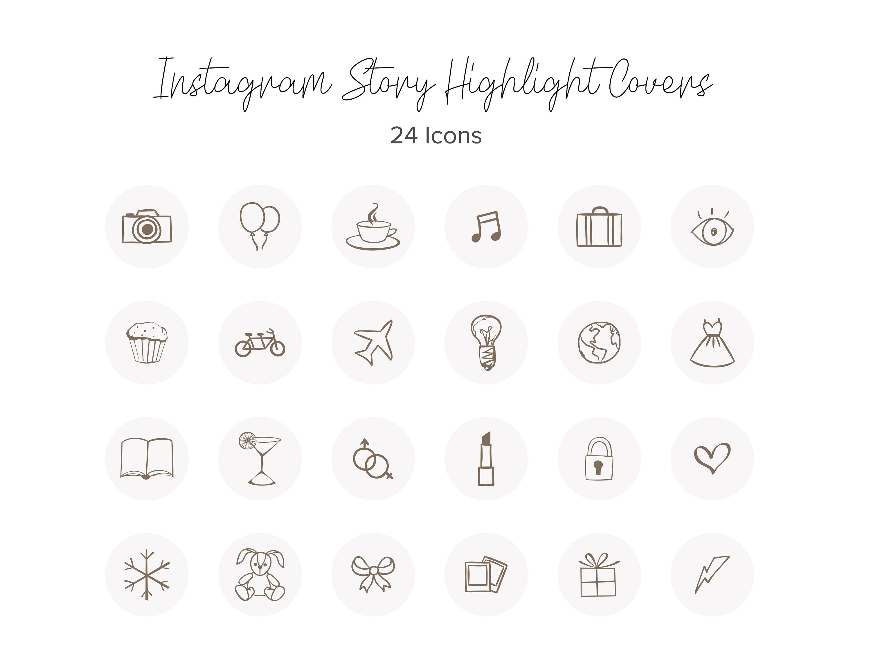 Instagram Story Highlights Daily Life Icon Insta Highlight Etsy