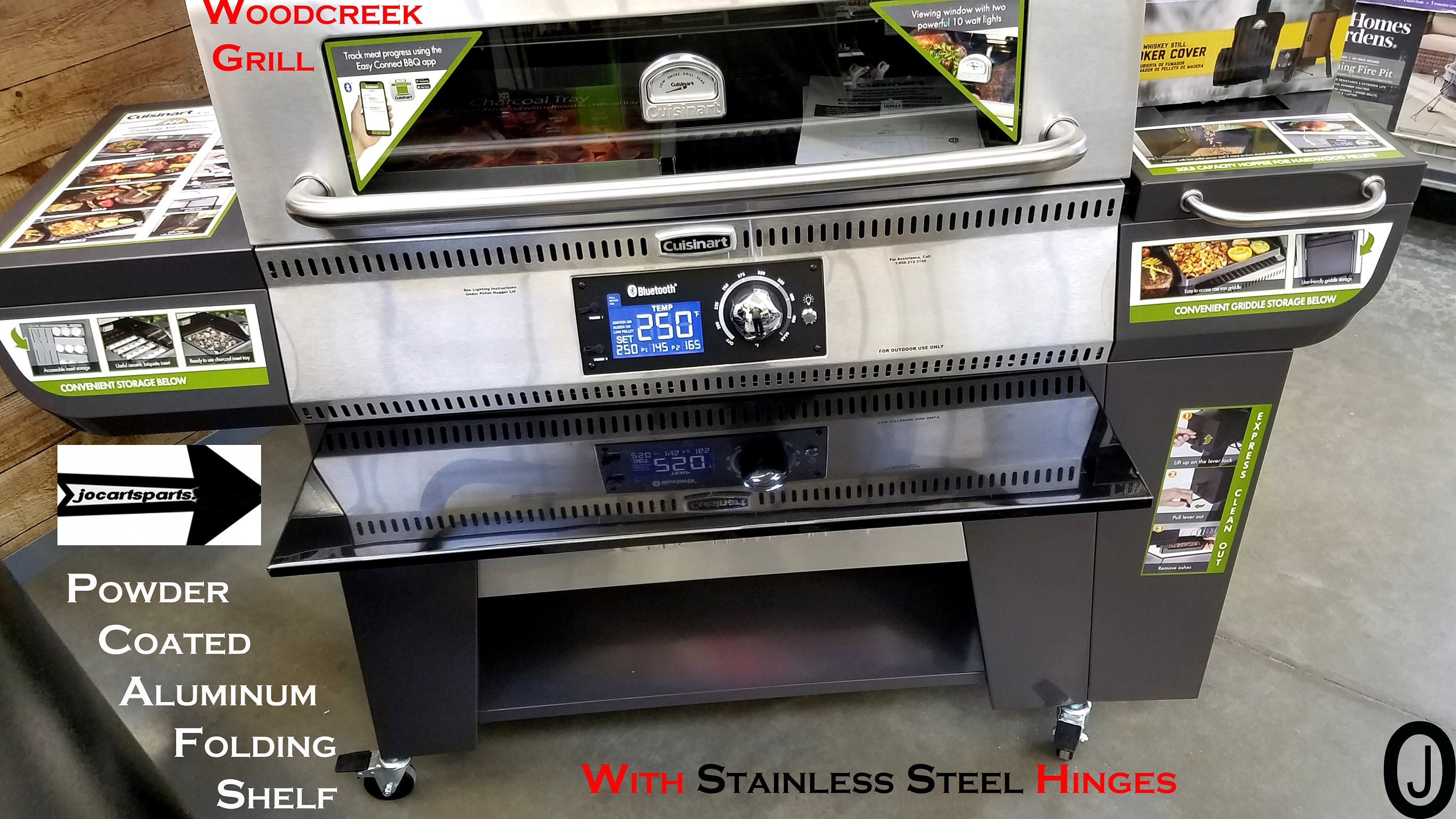 Cuisinart Woodcreek Pellet Grill Black Powder Coated Aluminum Etsy