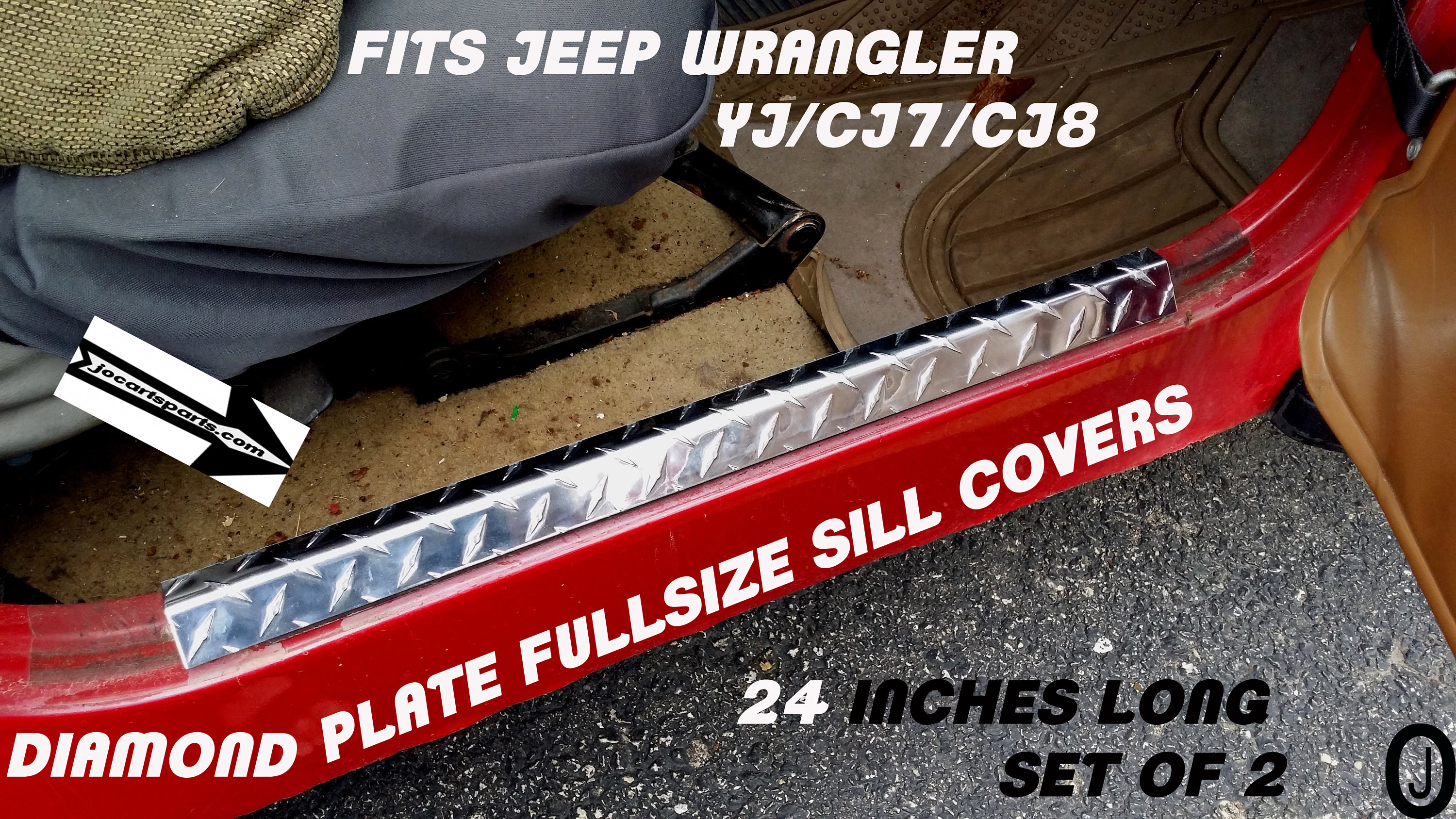 Fits Jeep Wrangler YJ-CJ7-CJ8 Aluminum Diamond Plate Large Door