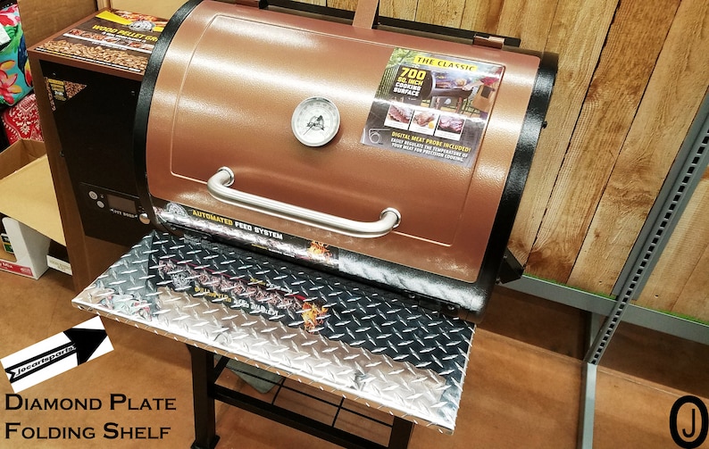 Aluminum Diamond Plate Folding Shelf for Pit Boss 700 Classic Etsy