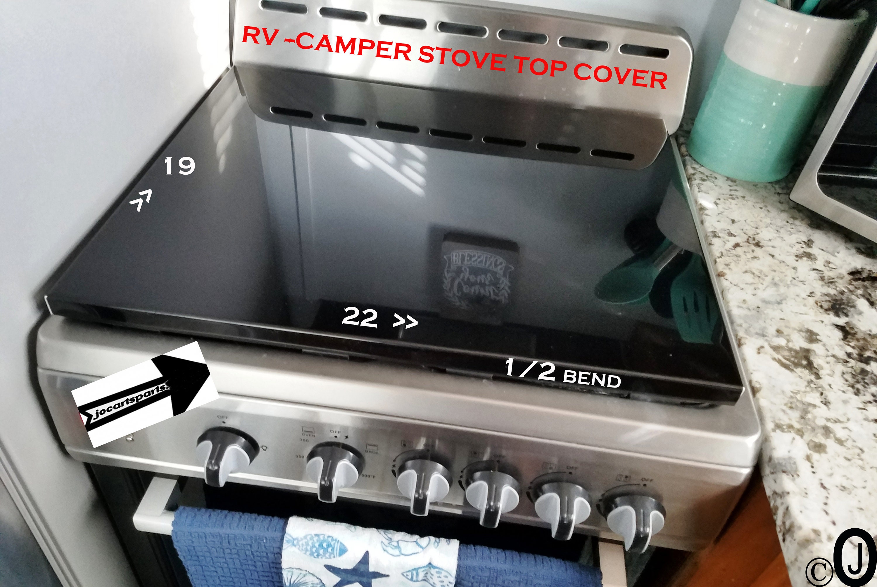 rv glass stove top cover