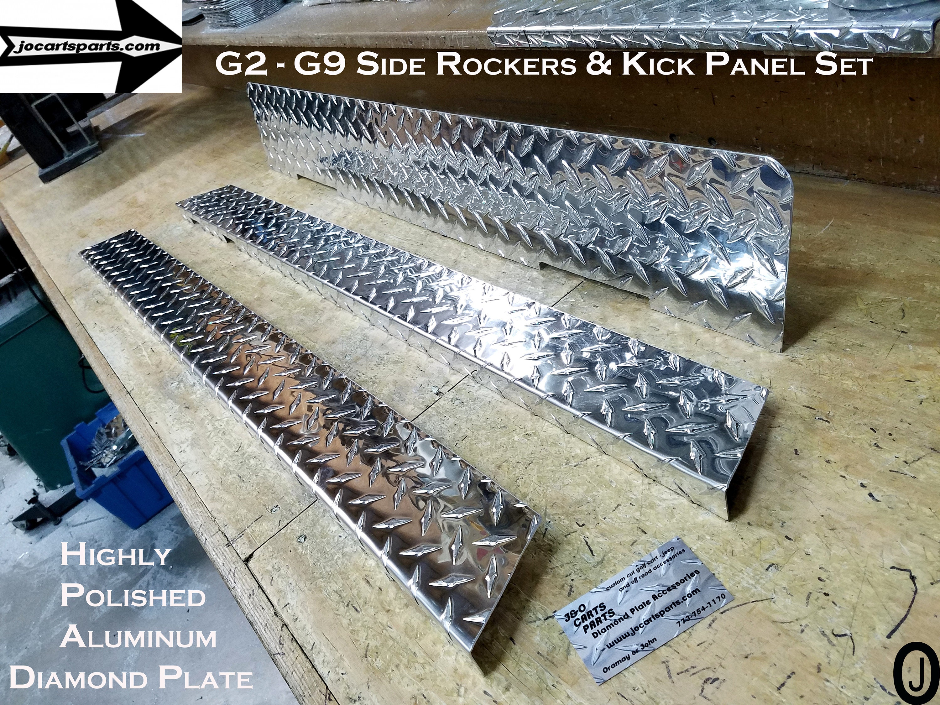 Club Car ds Golf Cart Diamond Plate Rocker panel Inserts & Kick plate – J &  O Carts Parts