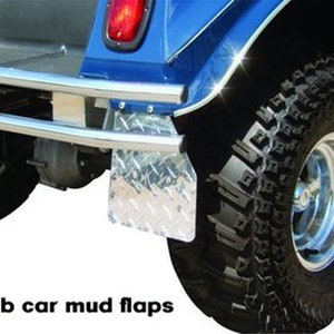Fits Club Car ds Golf Cart High Polished Aluminum Diamond Plate Mud flaps / guard set