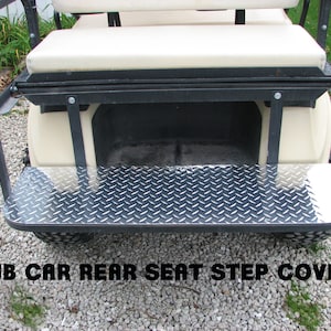 Fits Club Car DS Golf Cart Polished Aluminum Diamond Plate Rear Seat Step Cover