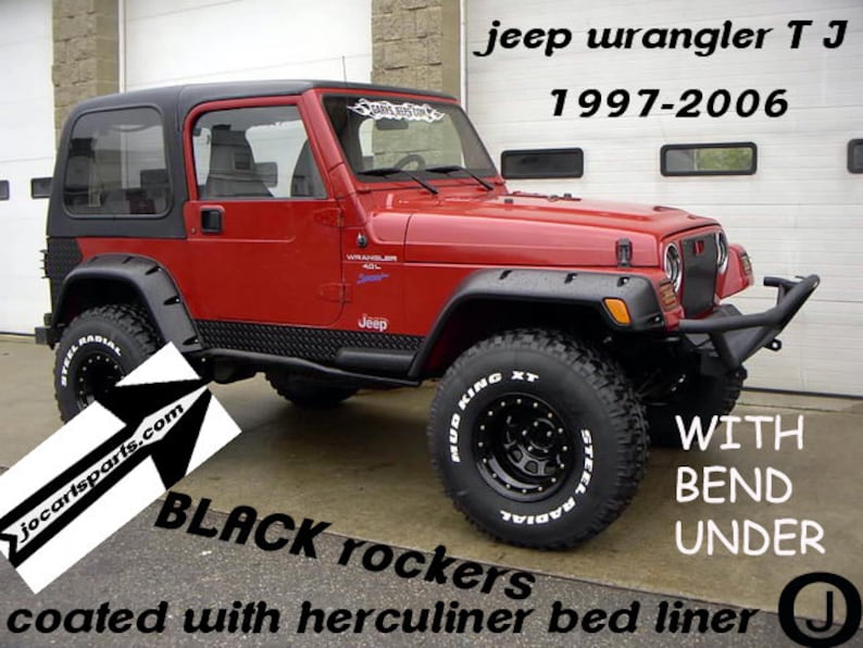 JEEP Wrangler TJ Black Aluminum Diamond Plate Side Rocker Etsy