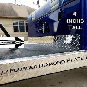 Fits Yamaha G1 Golf Cart Highly Polished Aluminum Diamond Plate KICK plate