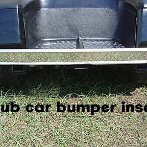 Fits Club Car DS Golf Cart Highly Polished Aluminum Diamond Plate Rear Bumper Insert