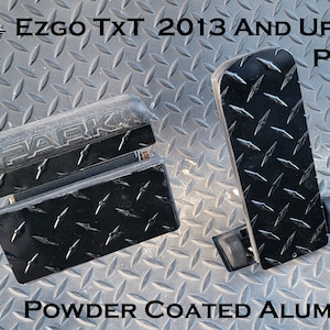 Ezgo TXT 2013 and up Golf Cart Powder Coated Aluminum Diamond Plate 3 pc pedal