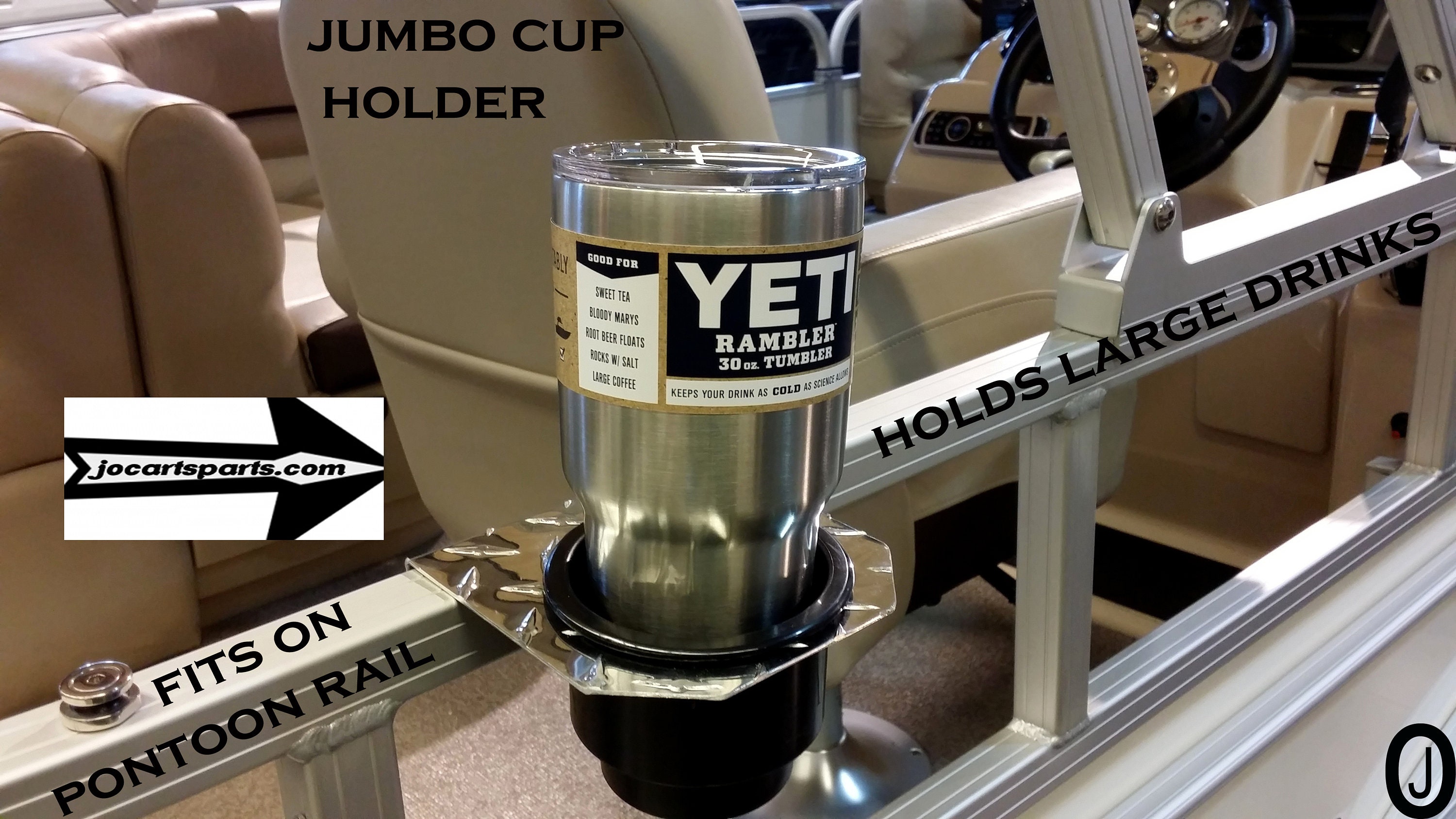 Pontoon Boat 1 JUMBO Cup Holder Fits 1 1/4 Inch Side Rail Etsy UK