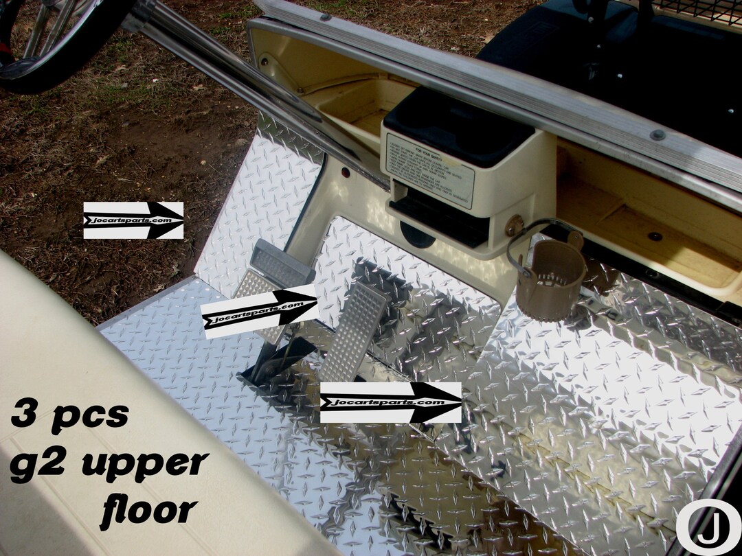 Fits YAMAHA G2 & G9 Golf Cart Polished Aluminum Diamond Plate 3 Pc